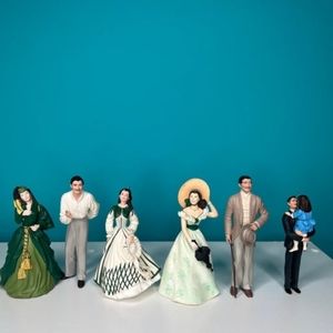 Gone with the Wind Hallmark Ornament Bradford Exchange Lot Of 6 Scarlett Rhett